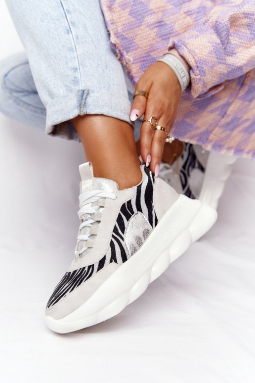 Dames Sportieve stijl schoenen met platform Lu Boo grijs