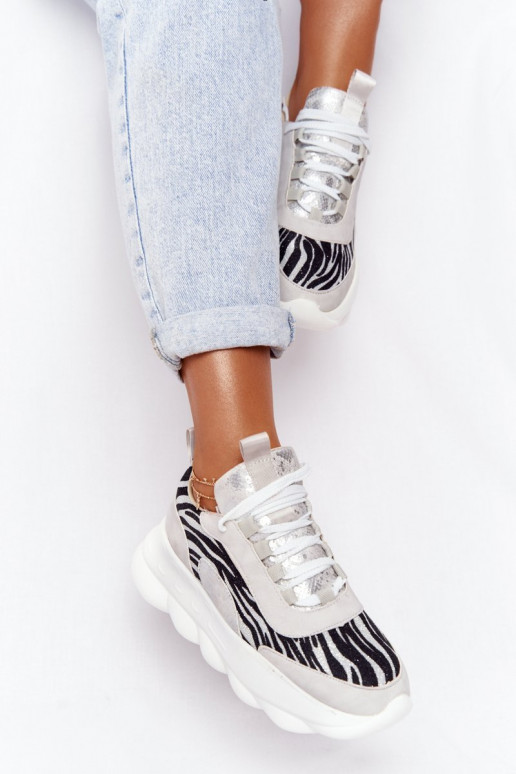 Dames Sportieve stijl schoenen met platform Lu Boo grijs