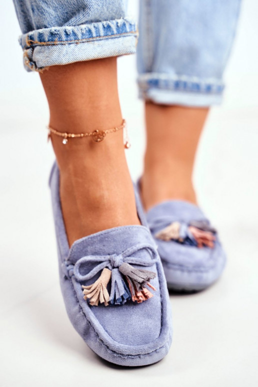 dames mocassins van suède In de mode blauIn Donna Mia