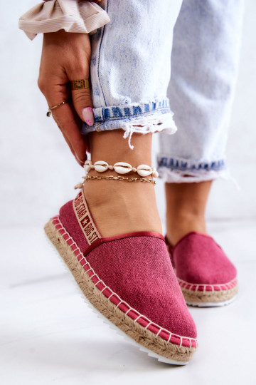 materiaal espadrilles Persistent model Big Star JJ274880 Donker roze 2