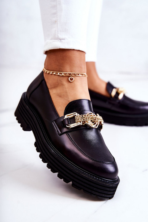 Dames schoenen gouden kleur Ozdoba Leer Laura Messi 2383 zInart