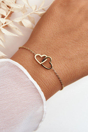 Armband Met Harten gouden kleur