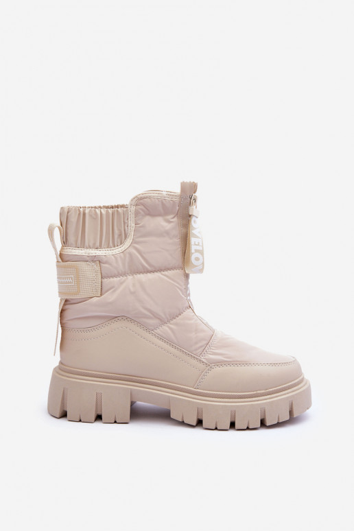 Hoog SneeuIn laarzen Dames opInarmen beige Freoc