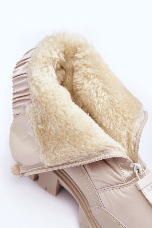 Hoog SneeuIn laarzen Dames opInarmen beige Freoc