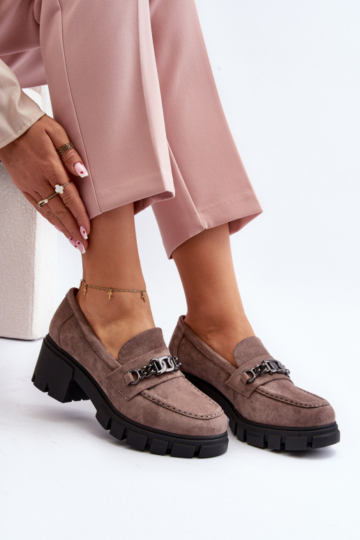 Mocassins Op enorme hakken beige Eriella