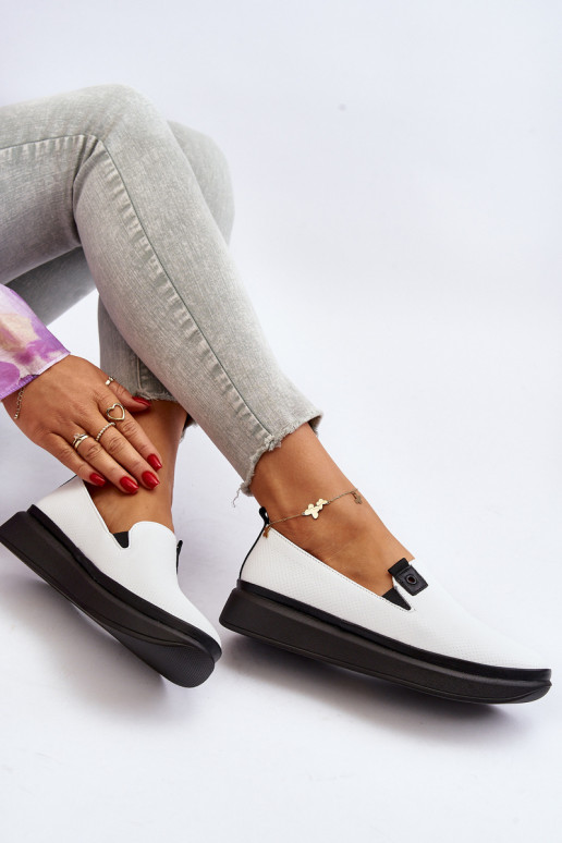 Dames espadrilles Leer met platform Initte kleur Tigera