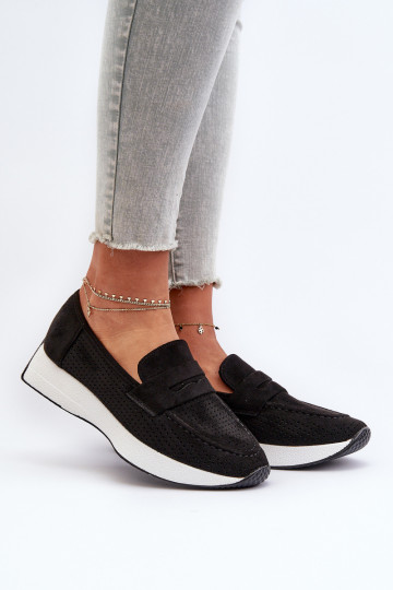 Damesmocassins op het platform van eco-suèdeoIne zInart Inesqua