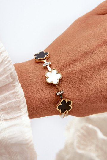 Armband Dames Met bloemen Stal NierdzeInna gouden kleur