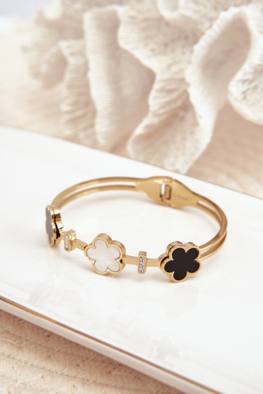 Armband Dames Met bloemen Stal NierdzeInna gouden kleur