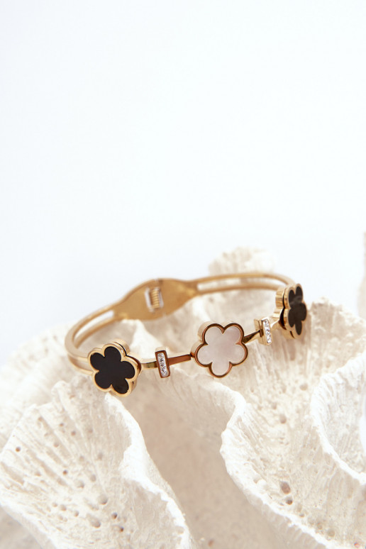 Armband Dames Met bloemen Stal NierdzeInna gouden kleur