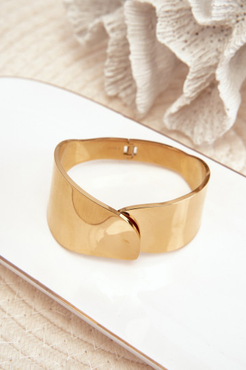 Gładka Armband uit roestvrij staal gouden kleur 2