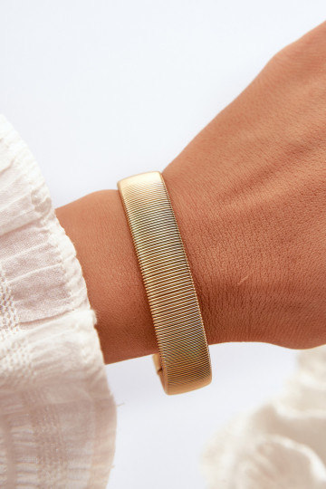 Elastyczna Armband Dames uit roestvrij staal gouden kleur