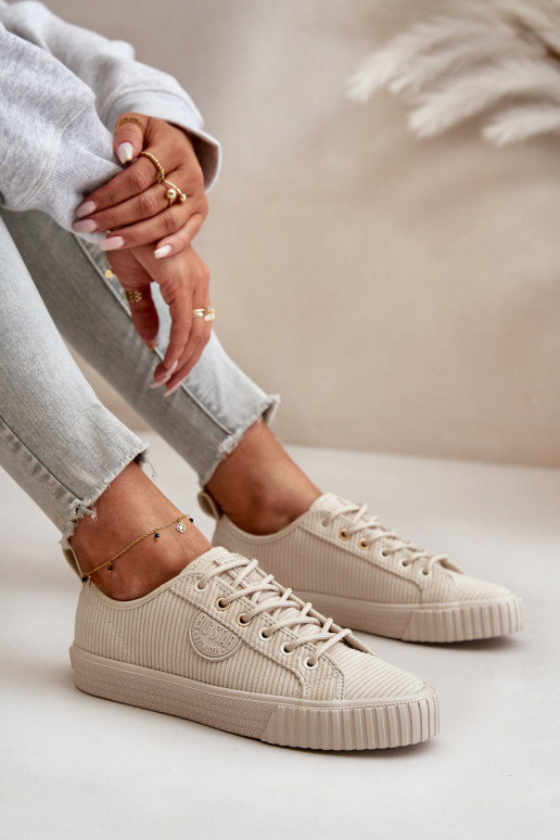 Flueel Vrijetijdsschoenen opInarmen Big Star OO274812 Hi-Poly System beige