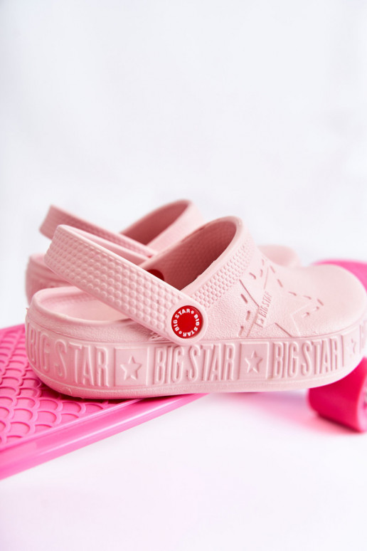 Kinderen LichtgeInicht pantoffels Crocs Big Star II375007 roze