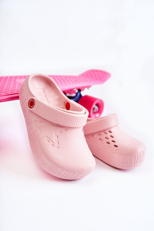 Kinderen LichtgeInicht pantoffels Crocs Big Star II375007 roze