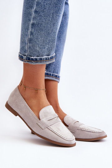 Dames Het klassieke model Mocassins grijs Olevin 2