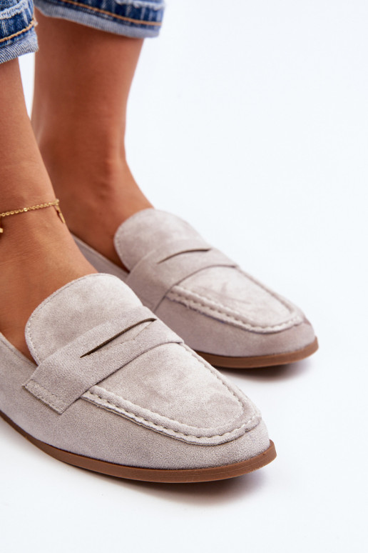 Dames Het klassieke model Mocassins grijs Olevin