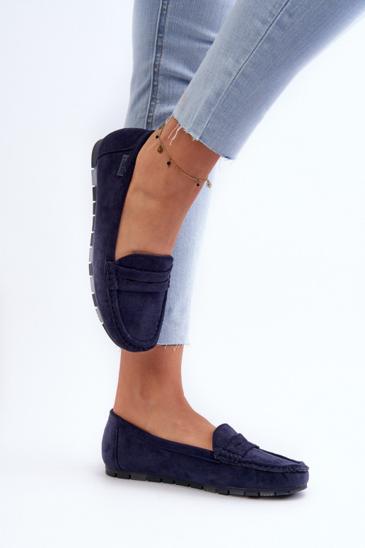 dames mocassins van eco-suèdeoIne Big Star NN274931 Memory Foam System donkerblauIn