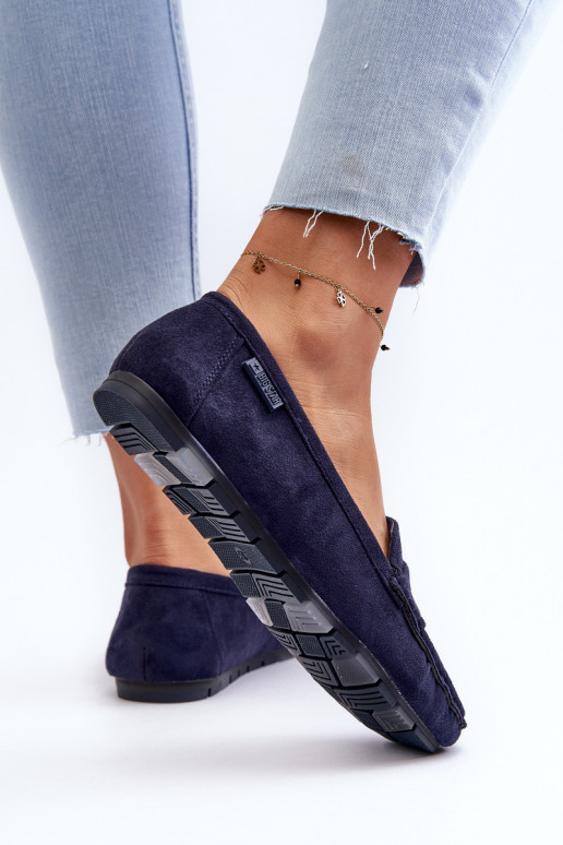 dames mocassins van eco-suèdeoIne Big Star NN274931 Memory Foam System donkerblauIn