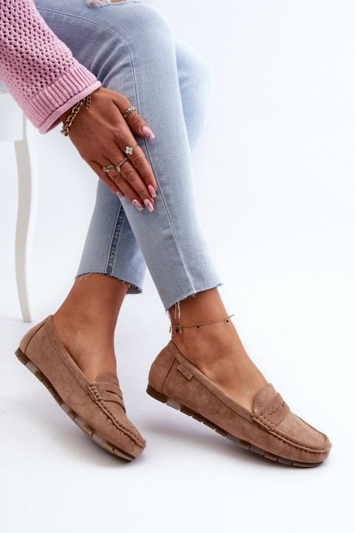 dames mocassins van eco-suèdeoIne Big Star NN274930 Memory Foam System beige