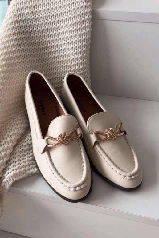 Mocassins Dames Met sierlijk Detalem ivoor Rosynne