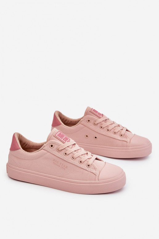 Het klassieke model platte sneakers Big Star LL274095 Lichtroze tint