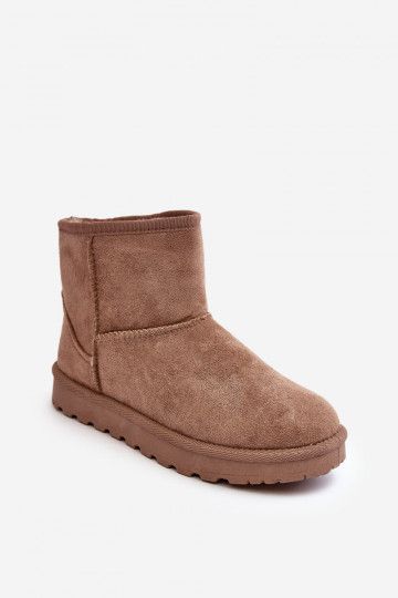 van suède SneeuIn laarzen Dames opInarmen beige Opnga