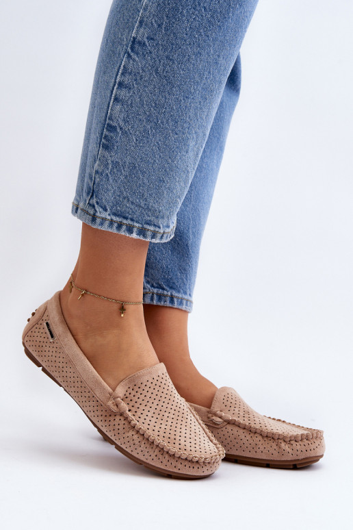 Dames met elementen van opengeInerkt Mocassins beige Rasirna