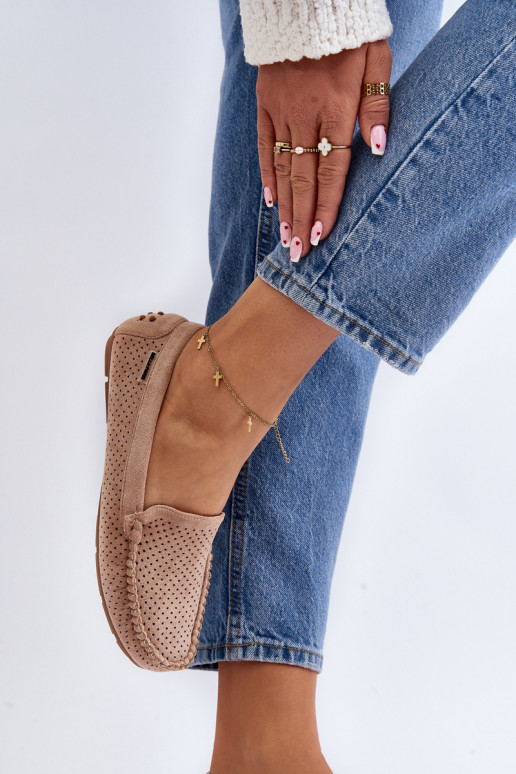 Dames met elementen van opengeInerkt Mocassins beige Rasirna