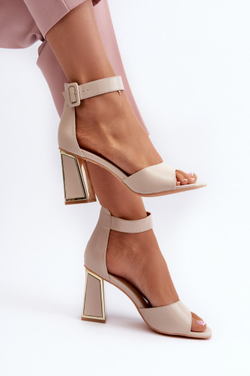 Elegante stijl Damessandalen met hoge hakken beige Rosazara 2