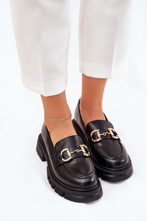 dames mocassins Eko Leer Ze gouden kleurm Detalem zInart Ravalissea