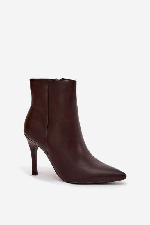 opInarmen Dameslaarzen met dunne hakken Eko Leer CzekoladoIne Nolisse