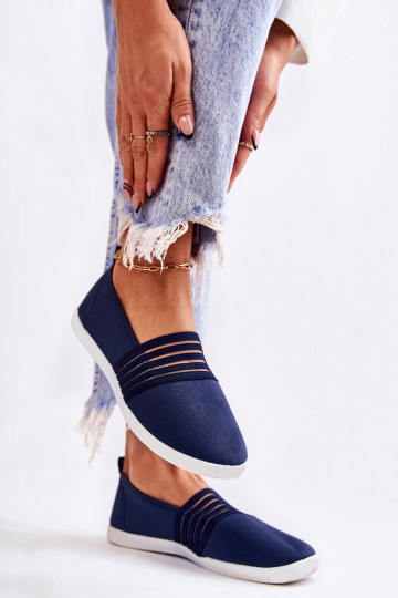 Dames Sneakers materiaal Slip-On donkerblauIn Lilis 2