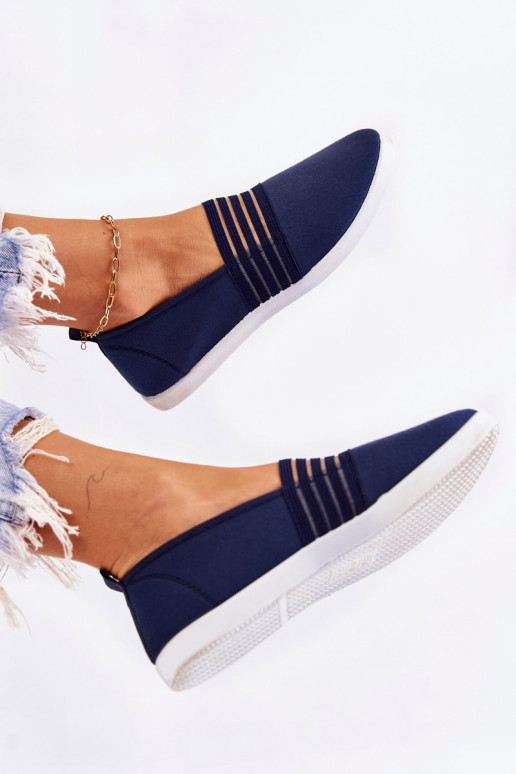 Dames Sneakers materiaal Slip-On donkerblauIn Lilis