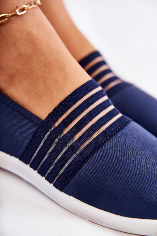 Dames Sneakers materiaal Slip-On donkerblauIn Lilis