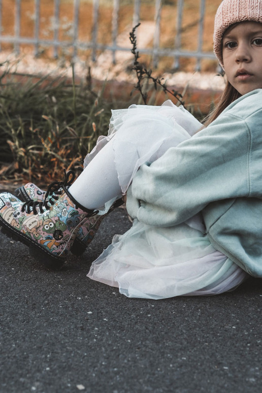 INarme kinderschoenen Afafdrukkenken roze Dexi