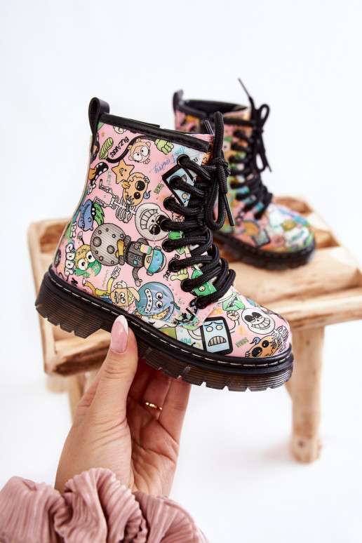 INarme kinderschoenen Afafdrukkenken roze Dexi