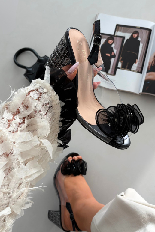 sandalen met hakken met glanzende gaten D&A MR52-237 zInart