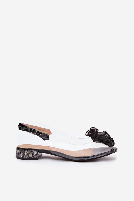 Perregimi sandalen Op een lage hak met glanzende gaten En Decoratie D&A MR52-230 zInart