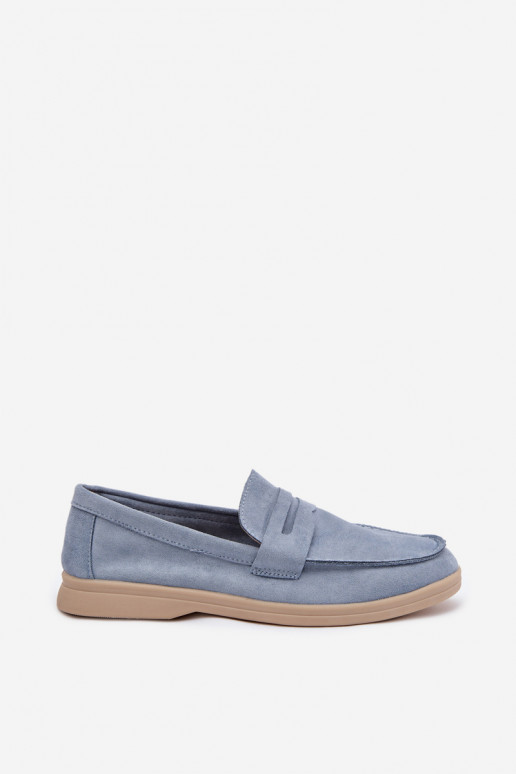 dames mocassinsvan eco-suèdeu blauIn Renelia