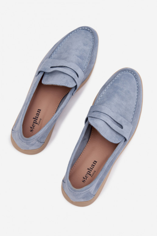 dames mocassinsvan eco-suèdeu blauIn Renelia