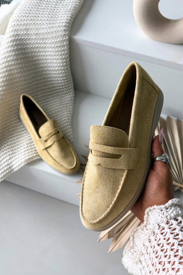 dames mocassinsvan eco-suèdeu geel Renelia