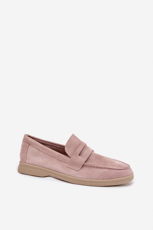 dames mocassinsvan eco-suèdeu roze Renelia
