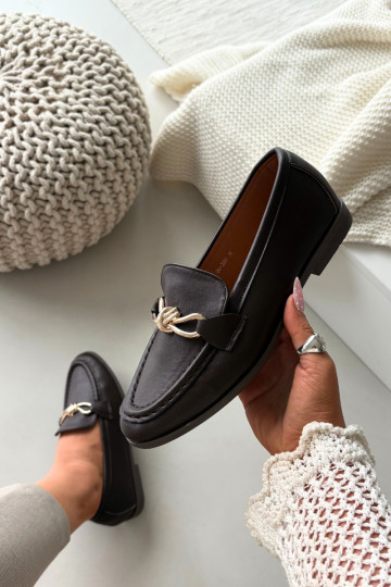 Dames mocassins met decoratieve details, chocoladekleurig Rosynne 2