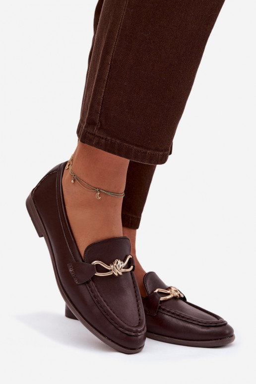 Mocassins Dames Met sierlijk Detalem CzekoladoIne Rosynne