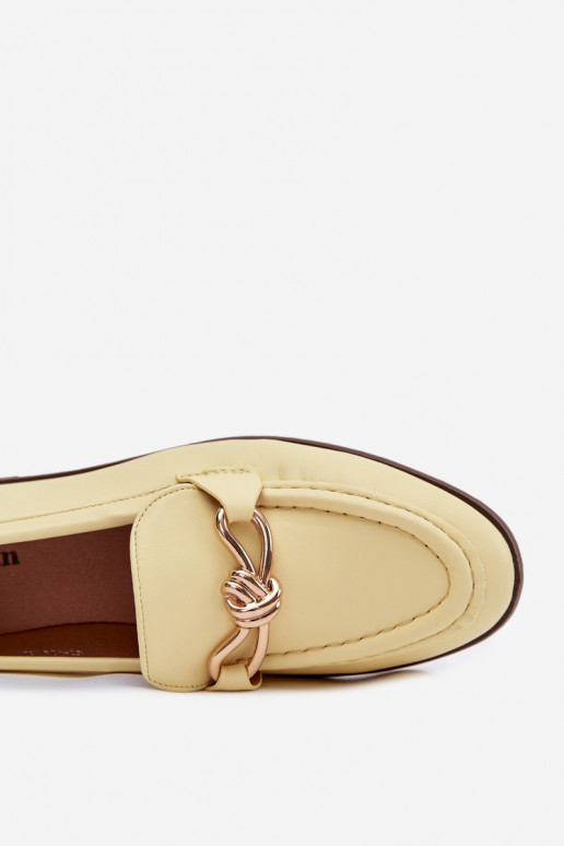 Mocassins Dames Met sierlijk Detalem geel Rosynne