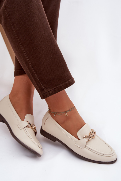 Mocassins Dames Met sierlijk Detalem ivoor Rosynne