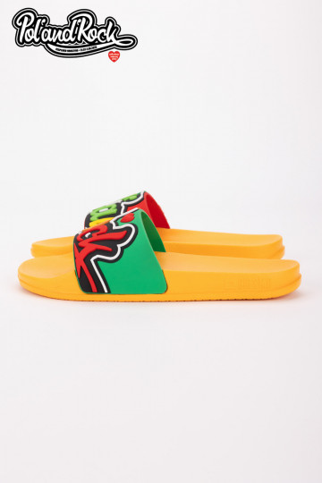 Slippers Pol'and'Rock Festival X Big Star SS174507 in gele kleur