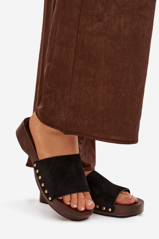 Damespantoffels Ze gouden kleurmi Studs zInart Ferinna