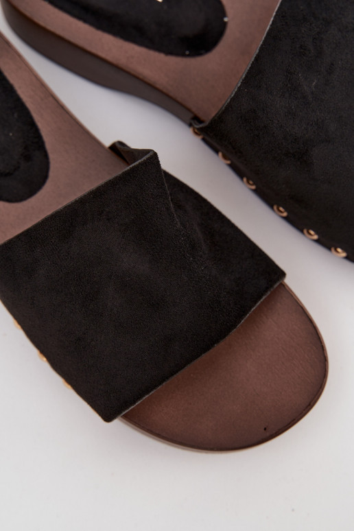 Damespantoffels Ze gouden kleurmi Studs zInart Ferinna